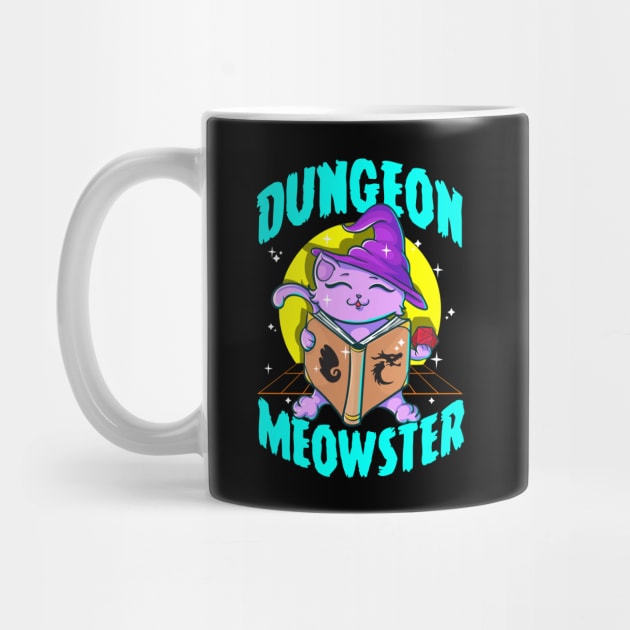 Cute & Funny Dungeon Meowster Gamer Cat Pun by theperfectpresents